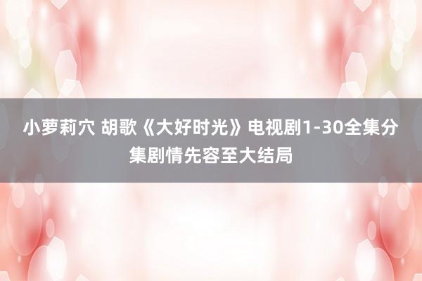 小萝莉穴 胡歌《大好时光》电视剧1-30全集分集剧情先容至大结局