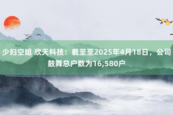 少妇空姐 欣天科技：截至至2025年4月18日，公司鼓舞总户数为16，580户